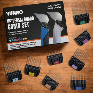 Eight Piece Universal Guard Comb Set (A5 Blade and D-Series Blade Compatible)