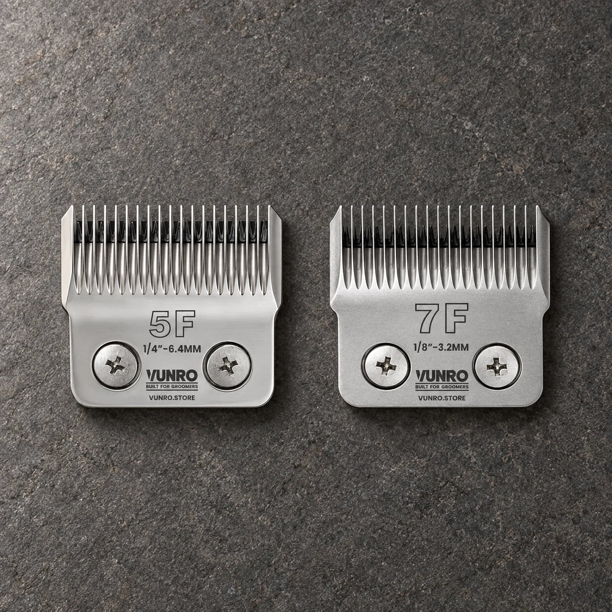 D-Series Finish Duo — One #5F (6.4 mm) and one #7F (3.2 mm) Ceramic D-Series blade.